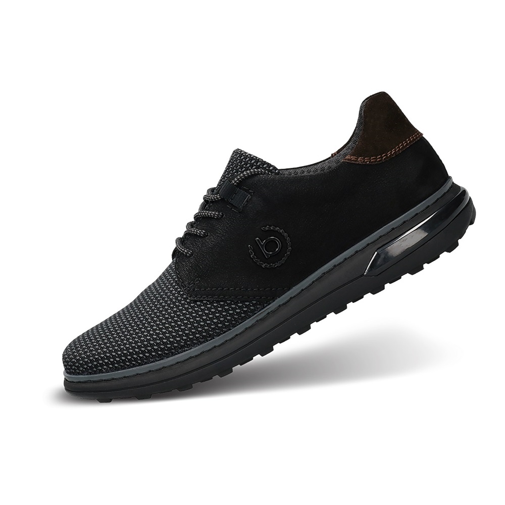 Black Bugatti Percy Men's Sneakers | New Zealand-43098
